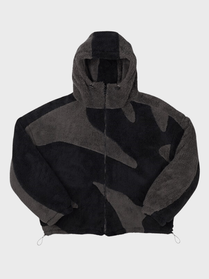 Men's Fleece Hooded Jacket Warm Zip-Up