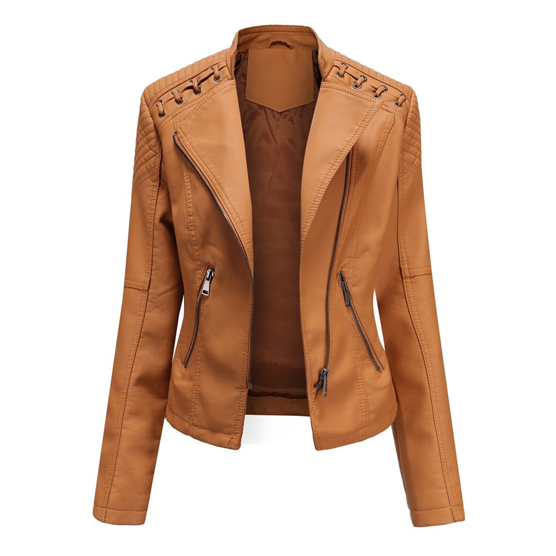 Elegant Leather Jacket Women Trendy