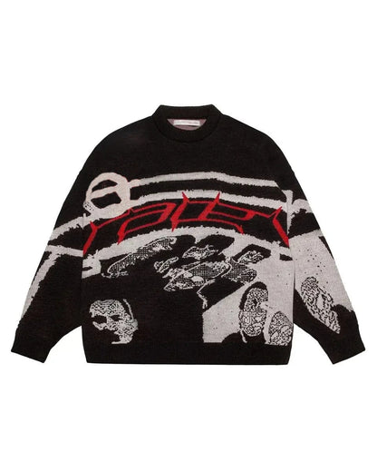 Fashion Knitted Sweater Trendy Streetwear Style