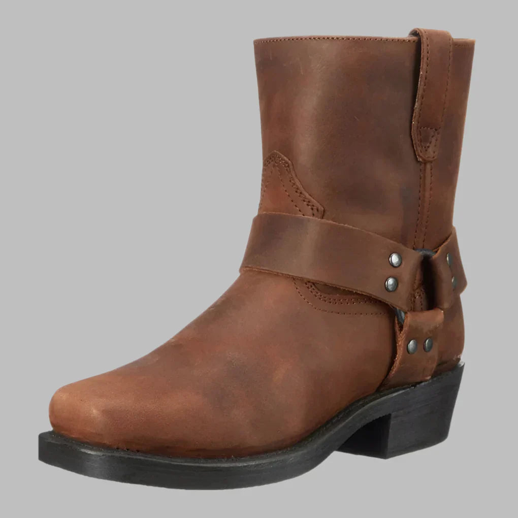 Herren Stiefel Western Style Leder - IdealeKleiden