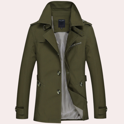 Men's Trench Coat Elegant Spring Coat Modern Style