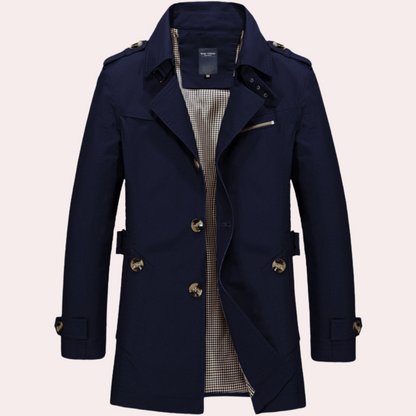 Men's Trench Coat Elegant Spring Coat Modern Style