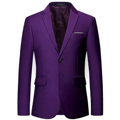 Elegant Men's 2-Button Wedding Suit Blazer
