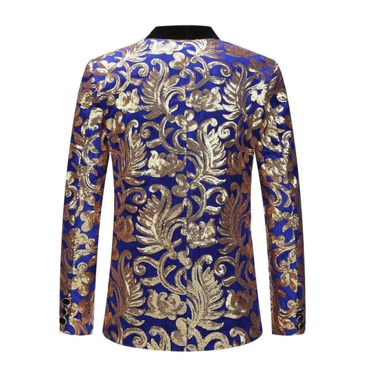 Stilvoller Herren Blazer - Feierlicher Pailletten Anzug - IdealeKleiden