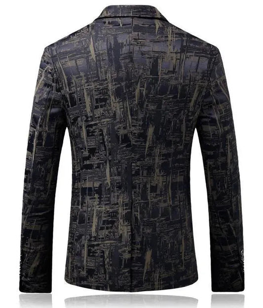 Stilvoller Herren Blazer - Modern Geometrisch - IdealeKleiden