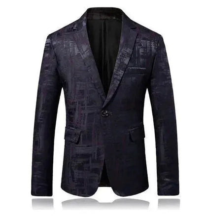 Stylish Men's Blazer - Modern Geometric