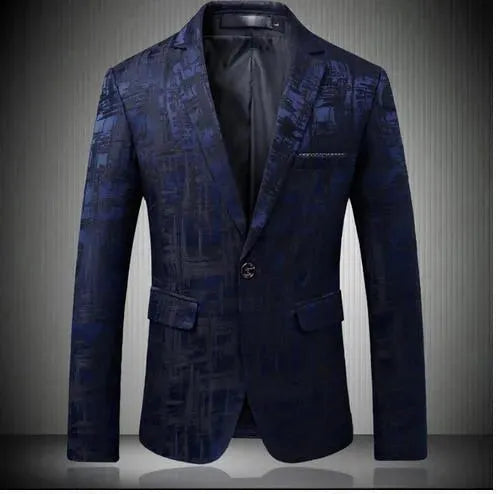Stylish Men's Blazer - Modern Geometric