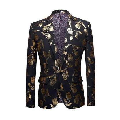 Men's Gold Blazer - Elegant Party Jacket