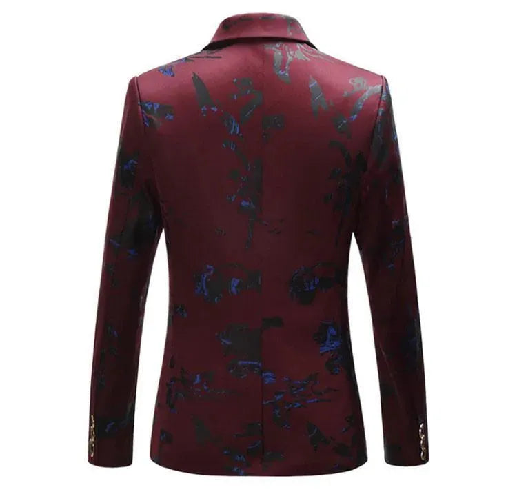 Herren Blazer Elegant - Blauer Anzug Blazer mit coolem Design - IdealeKleiden