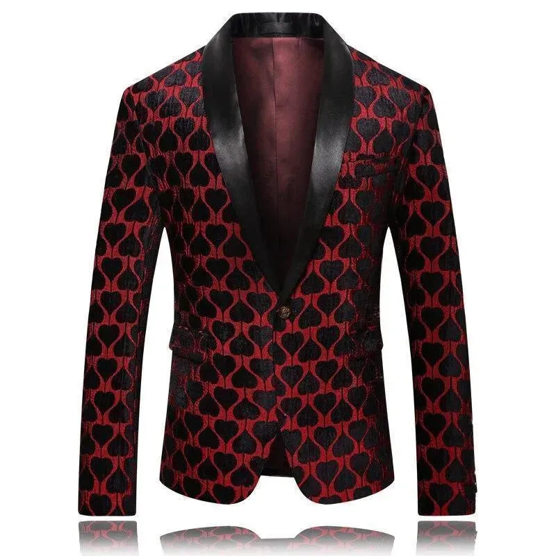 Men's Blazer Red Tuxedo Suit Jacket