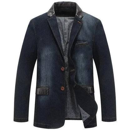 Modern Men's Blazer - Streetwear Denim Jacket