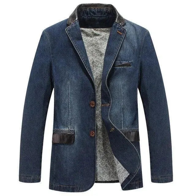 Modern Men's Blazer - Streetwear Denim Jacket