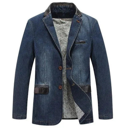Modern Men's Blazer - Streetwear Denim Jacket