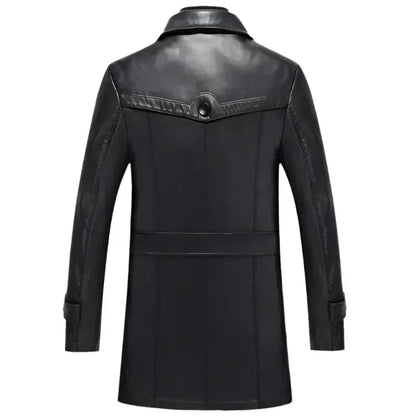 Herren Ledermantel Wasserdicht Outdoor - IdealeKleiden