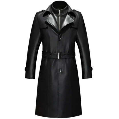 Men's Leather Waterproof Outdoor Coat