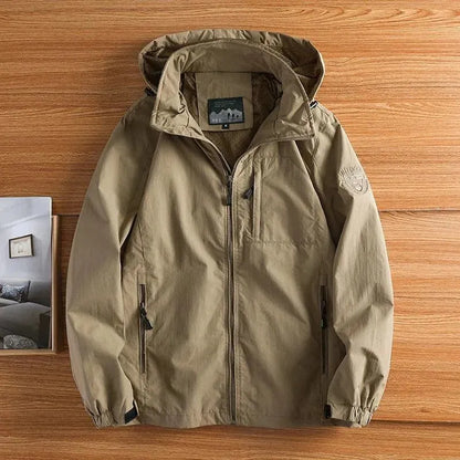 Men's Outdoor Jacket Waterproof Windproof Military Style