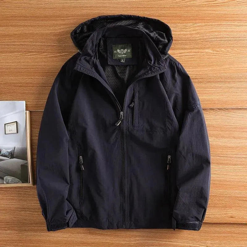 Men's Outdoor Jacket Waterproof Windproof Military Style