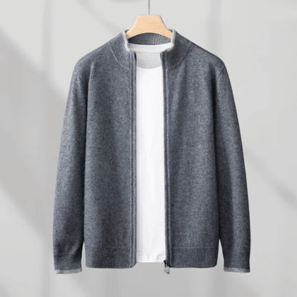 Herren Cashmere Jacke Elegant Zip