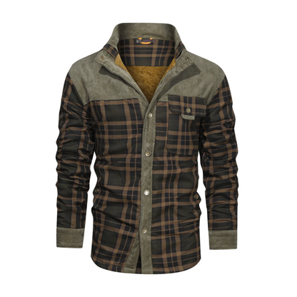 Herren Karo Outdoorjacke Praktisch