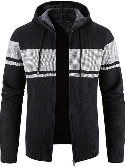 Men's Winter Jacket Hooded Parka with Zipper