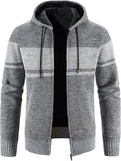 Men's Winter Jacket Hooded Parka with Zipper