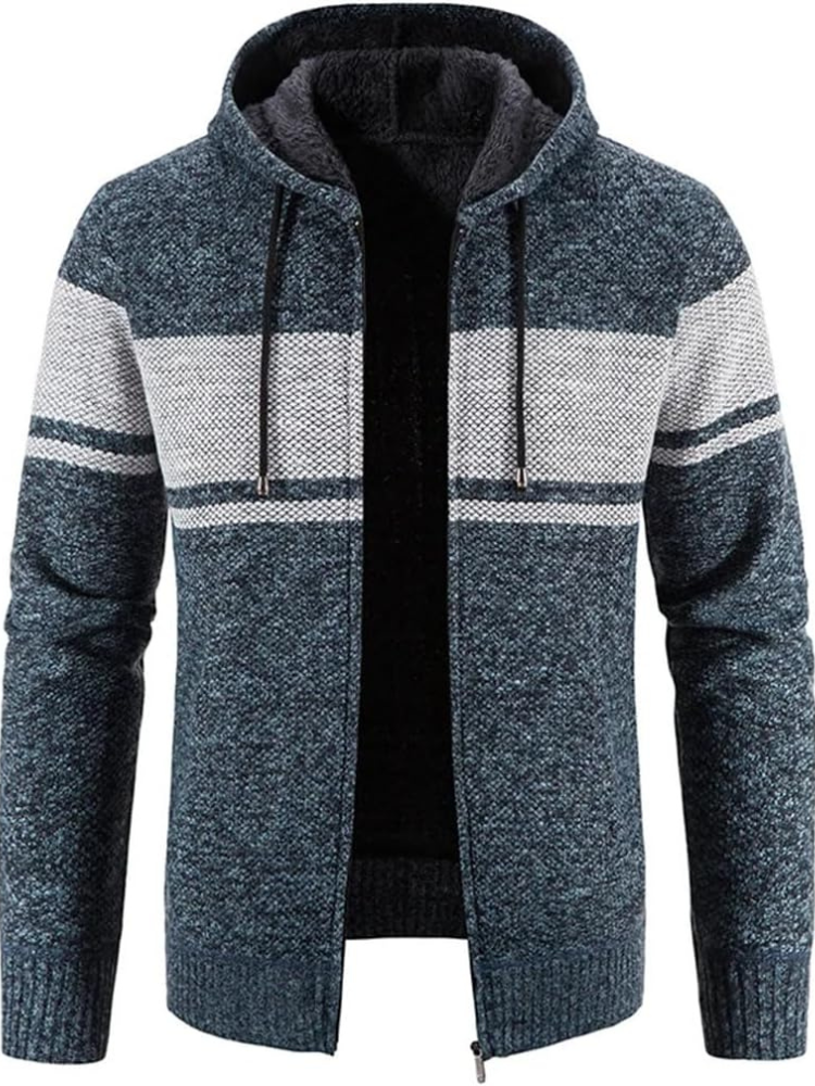 Herren Winterjacke Kapuzenparka Mit Reißverschluss - IdealeKleiden