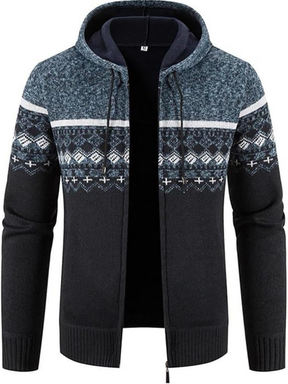 Men's Winter Jacket Hooded Parka with Zipper