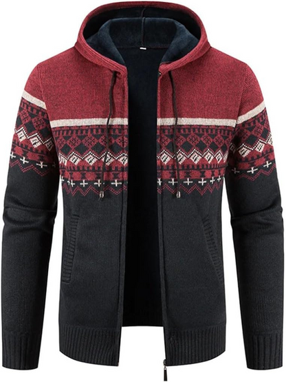 Men's Winter Jacket Hooded Parka with Zipper