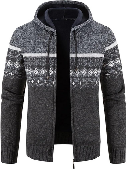Men's Winter Jacket Hooded Parka with Zipper