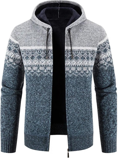 Men's Winter Jacket Hooded Parka with Zipper