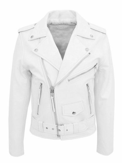 Men's Leather Biker Jacket Asymmetrical