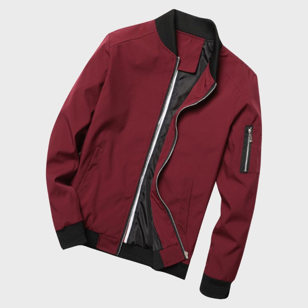 Men's Bomber Jacket Lightweight Water-Repellent Sporty