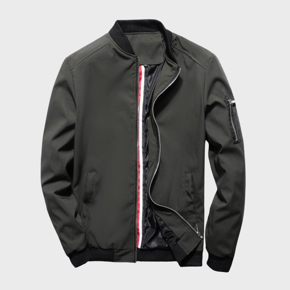 Men's Bomber Jacket Lightweight Water-Repellent Sporty