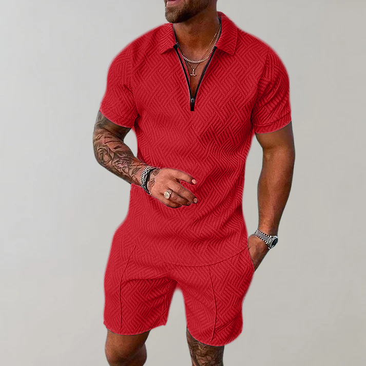 Men's Sports Set, 2-piece Polo and Shorts