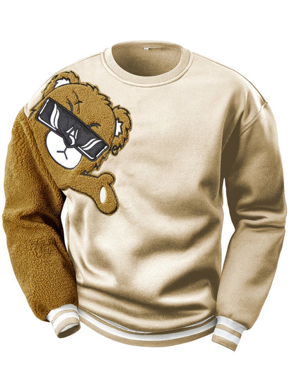 Men's Sweatshirt Cartoon Bear Funny Gift