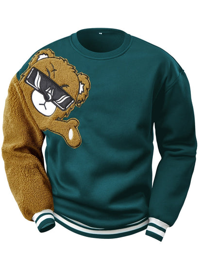 Men's Sweatshirt Cartoon Bear Funny Gift