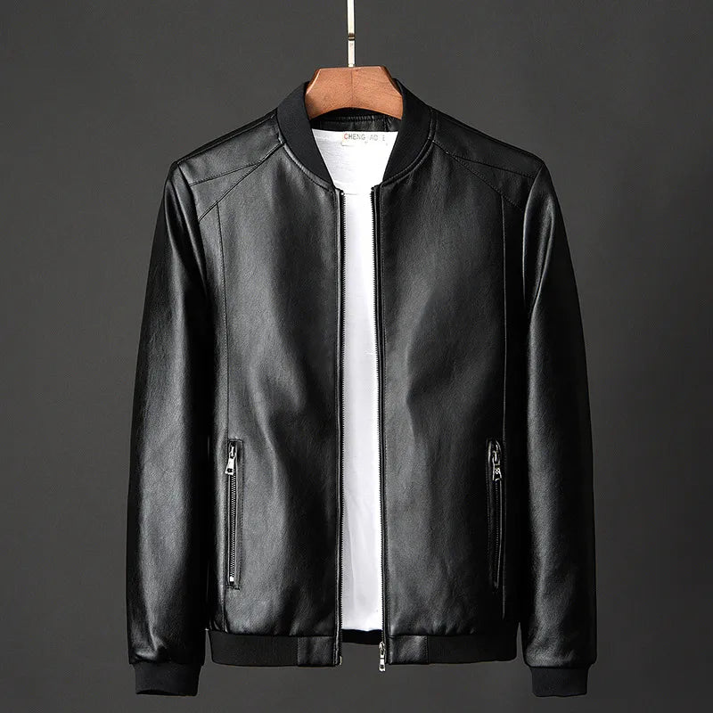 Herren Lederjacke Vintage Style mit sicheren Innentaschen - IdealeKleiden