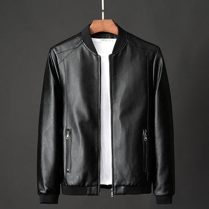 Herren Lederjacke Vintage Style mit sicheren Innentaschen - IdealeKleiden
