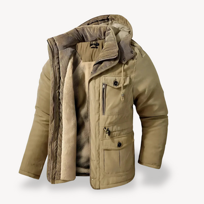 Men's Waterproof Winter Parka with Fur Hood