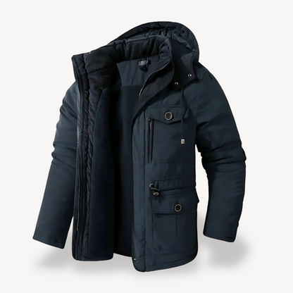 Men's Waterproof Winter Parka with Fur Hood