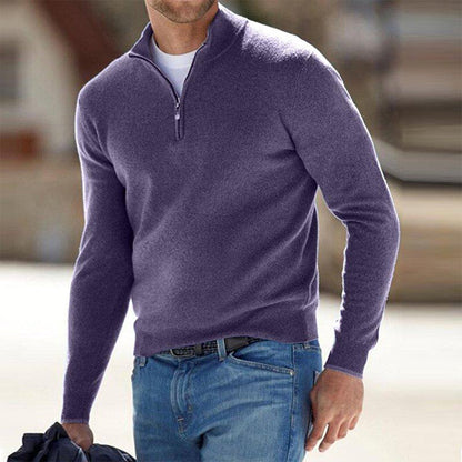 Bequeme Herren Pullover Zip Oberteil