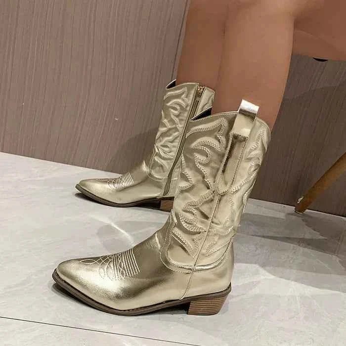 Metallic Cowboy Boots for Women, Western Style