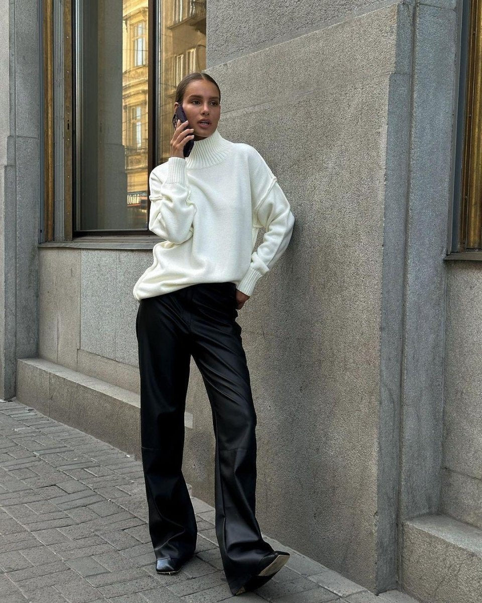Large Turtleneck Sweater Oversized Style