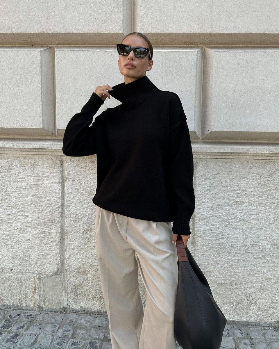 Large Turtleneck Sweater Oversized Style