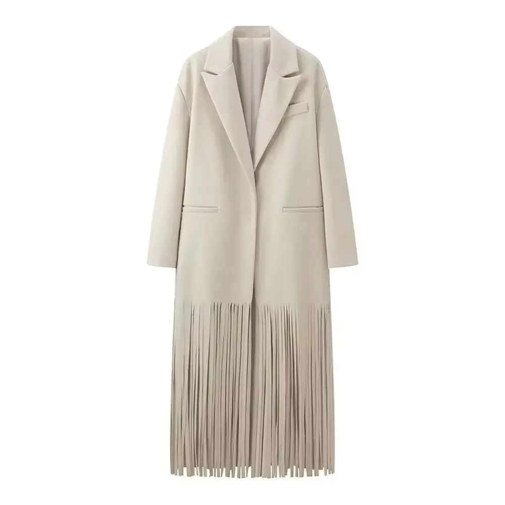 Stylish Women's Tassel Coat
