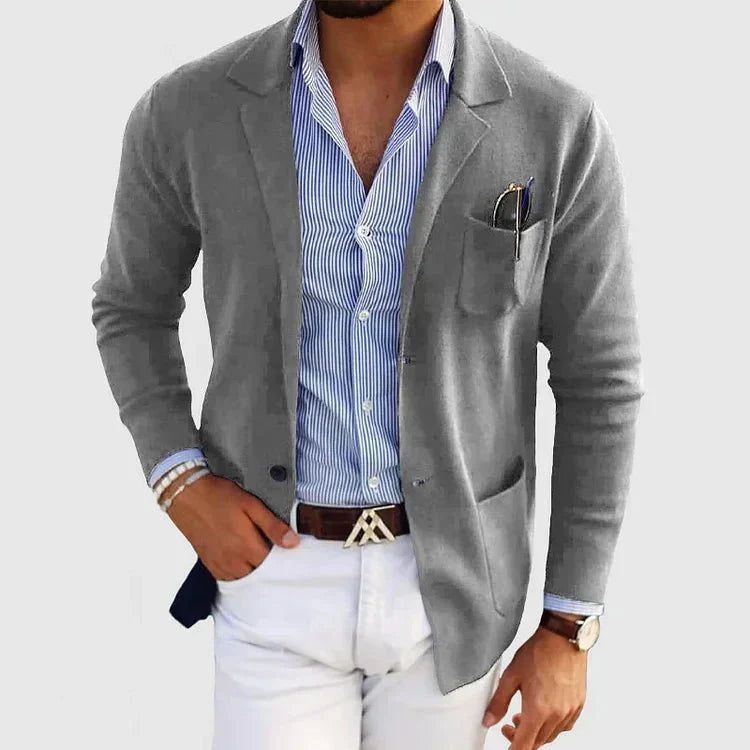 Stylish Men's Casual Knit Blazer