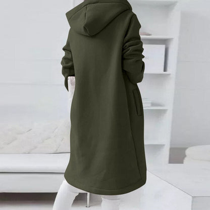 Stylish Mid-Length Hooded Jacket for Women