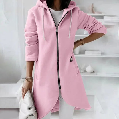 Stylish Mid-Length Hooded Jacket for Women