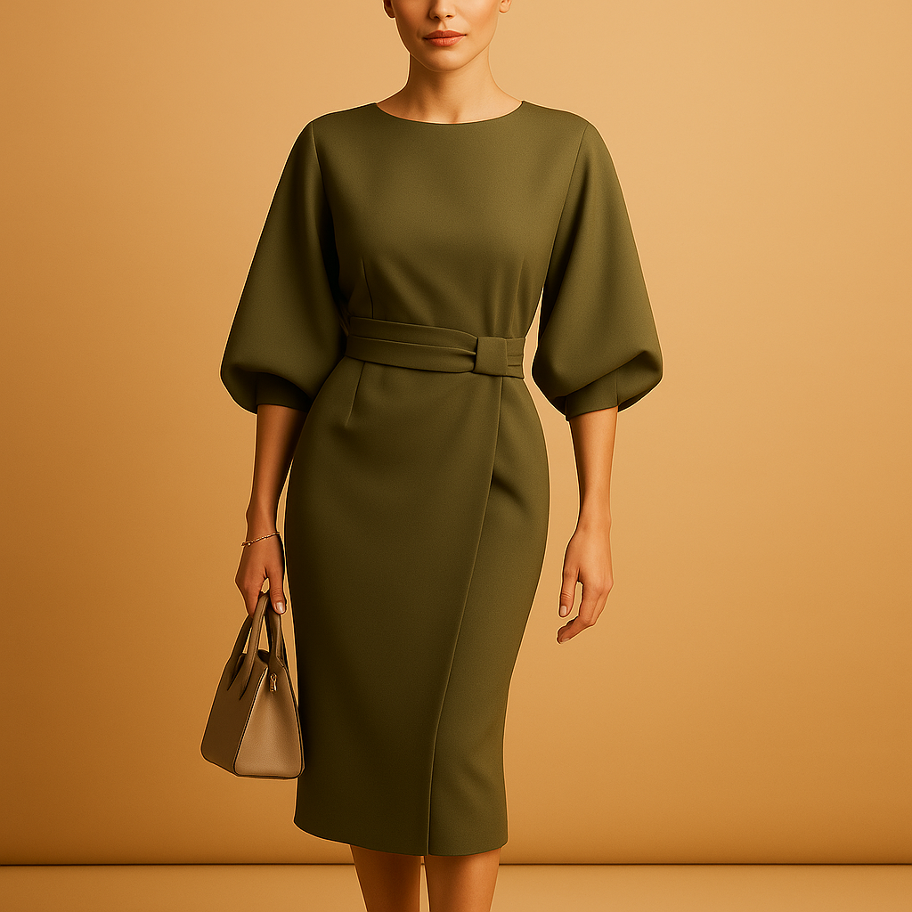 Women's Dress Elegant Design With Waist Belt