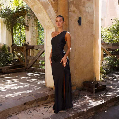 Midi Dress with Back Cutout Elegant Women
